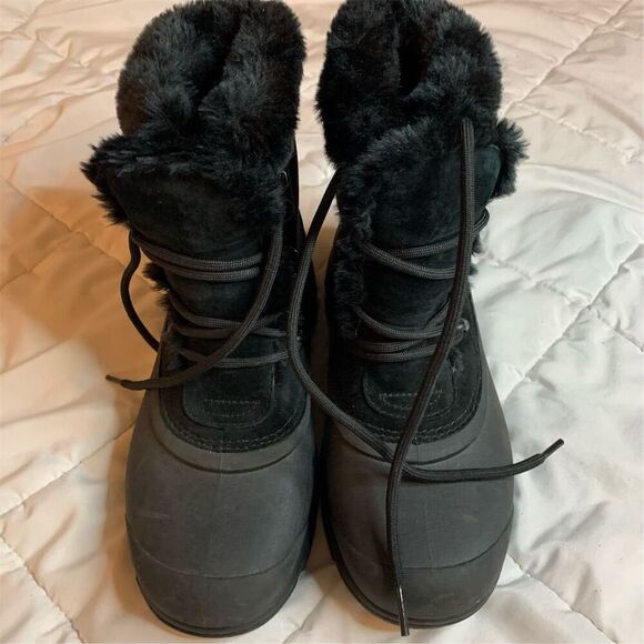Sorel Shoes - Sorel Women's Snow Angel Black Ankle Boots Size 8 Winter Lace Up